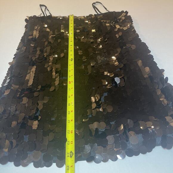 Reformation Little Black Mini Dress 6 S Sequin Party Cocktail Spaghetti Strap - Picture 4 of 8